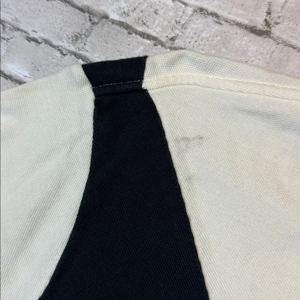 Polo Ralph Lauren mens 2XL XXL white black rowing club rugby polo shirt EUC